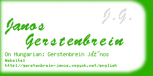 janos gerstenbrein business card